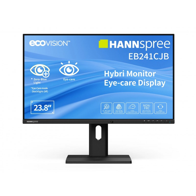 Hannspree Hybri Monitor EB241CJB - 23.8" Full HD - LCD - Negro - 75Hz