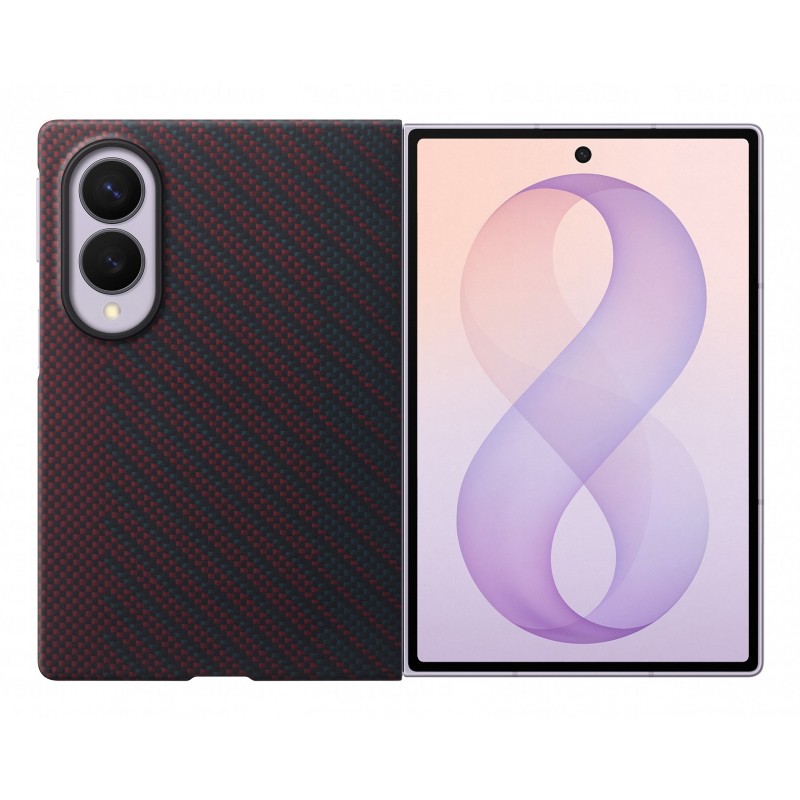 Funda Carbono Rojo para Samsung Z Fold8 EF-KF971SREGWW