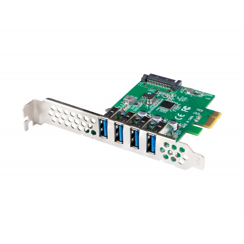 TARJETA PCI EXPRESS LANBERG X1 A 4X USB-A 3,1 GEN1 LOW PROFILE PCE-US3-004
