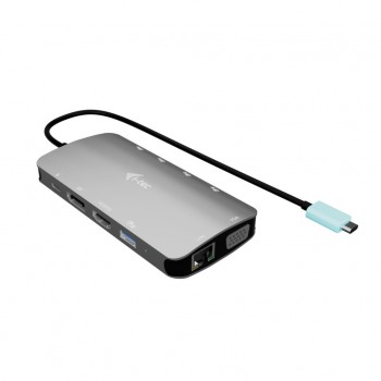 i-tec USB-C Metal Nano 3x Display (DP, HDMI and VGA) Docking Station   Power Delivery 100 W C31NANOTRIDOCKPD