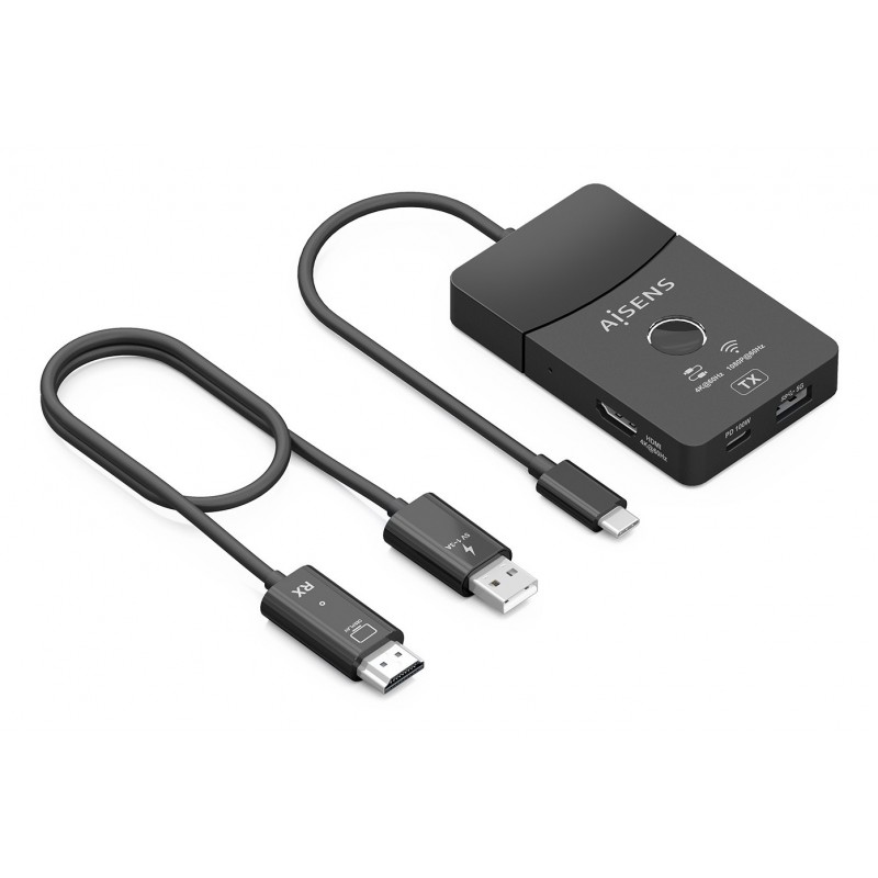 AISENS ASWL-H2KDC30M05-BK - Docking Station USB-C - Inalámbrico Alámbrico - 4K 60Hz 1080P 60Hz - PD 100W - USB 3.2 Gen 1