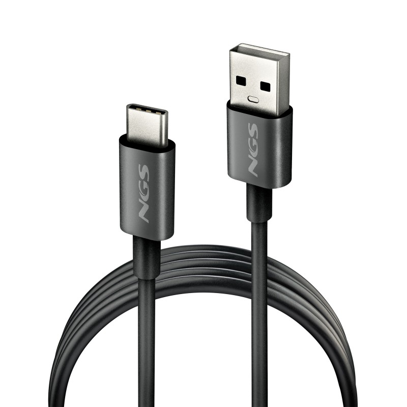 NGS ZYRO-AC cable USB USB 2.0 1 m USB A USB C Negro ZYRO-ACBLACK