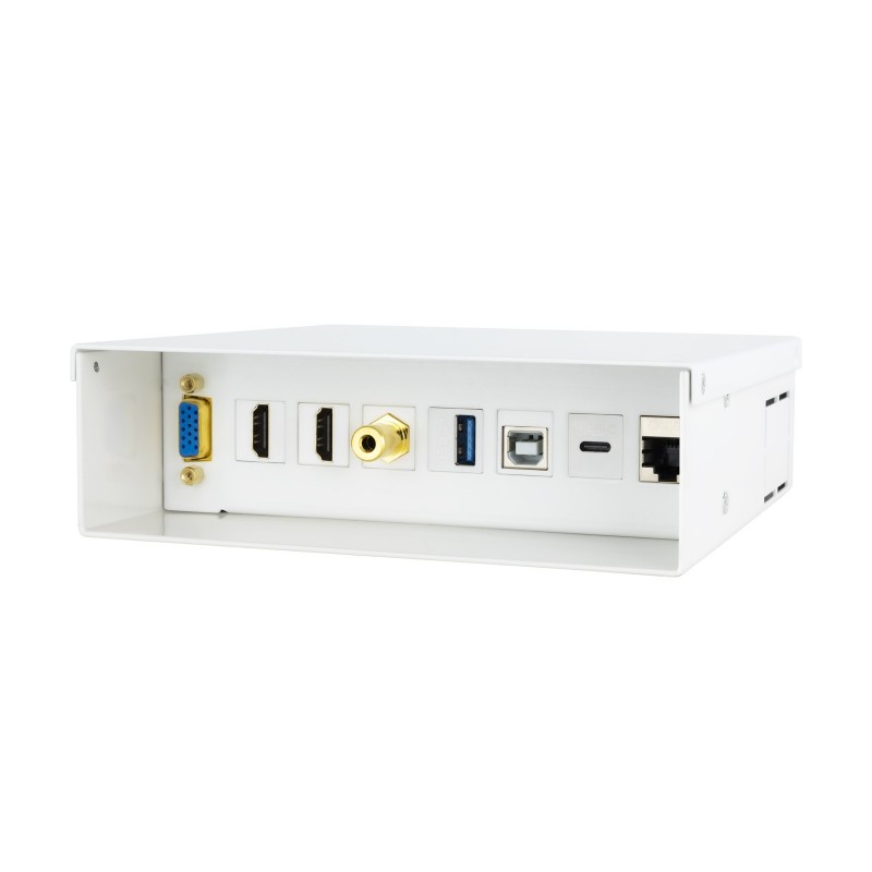Nanocable 10.35.0004 - VGA, JACK3.5, 2xHDMI, USB-C 10G, USB-B 2.0, USB-A 3.0, RJ45 Cat.6A STP - Blanco