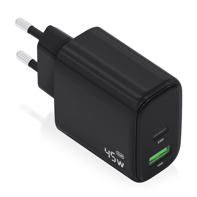 AISENS A110-0972 - 45W - USB-C y USB-A - GaN - Blanco