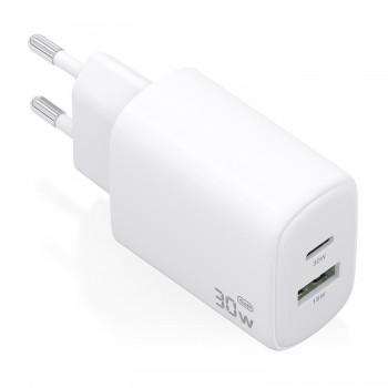AISENS A110-0977 - USB-C   USB-A - 30W - GaN - Negro
