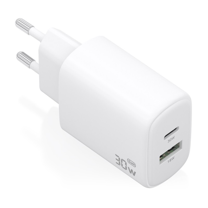 AISENS A110-0977 - USB-C   USB-A - 30W - GaN - Negro