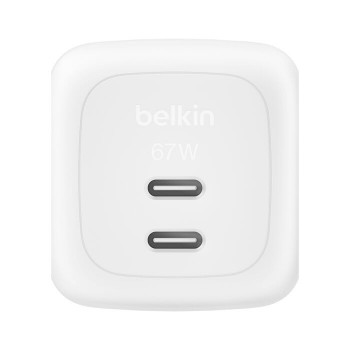 Belkin WCH020KQWH - 67W - GaN - 2x USB-C - Blanco