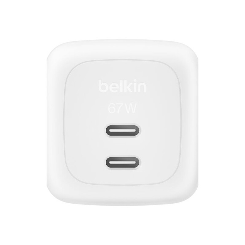 Belkin WCH020KQWH - 67W - GaN - 2x USB-C - Blanco