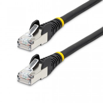 Cable de 7m de Red Ethernet CAT6a - Negro - Low Smoke Zero Halogen (LSZH) - 10GbE - 500MHz - PoE++ d NLBK-7M-CAT6A-PATCH 
