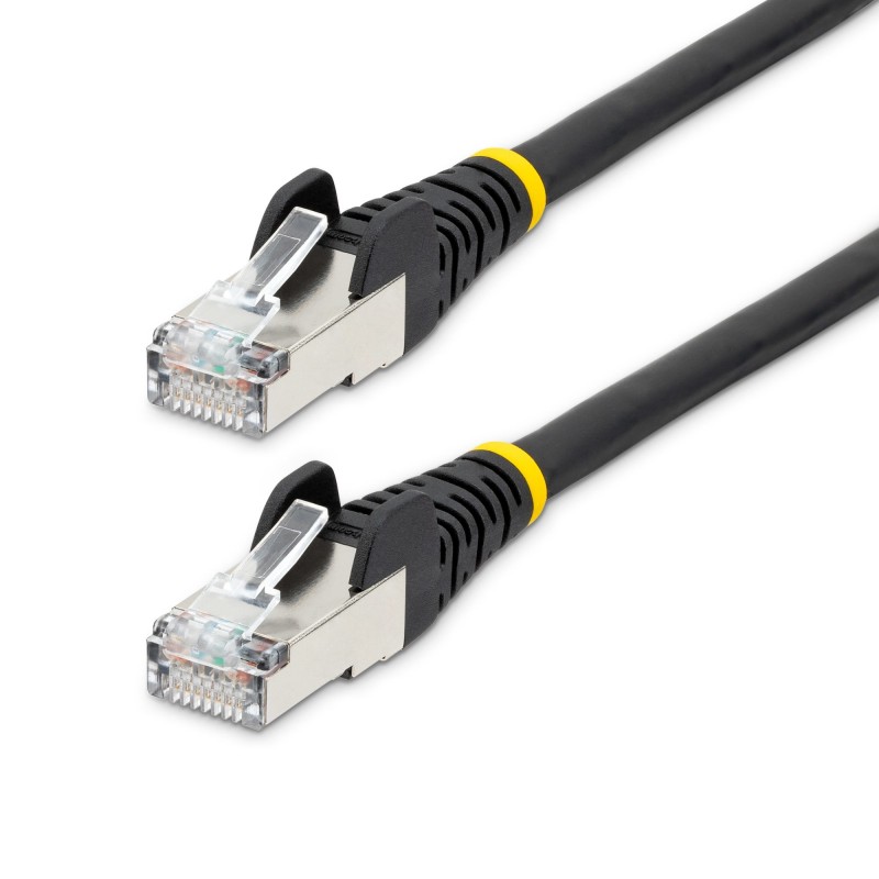 Cable de 7m de Red Ethernet CAT6a - Negro - Low Smoke Zero Halogen (LSZH) - 10GbE - 500MHz - PoE++ d NLBK-7M-CAT6A-PATCH 