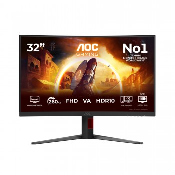 AOC G4 C32G4Z - 31.5" Full HD - LCD - Negro, Rojo - 260Hz
