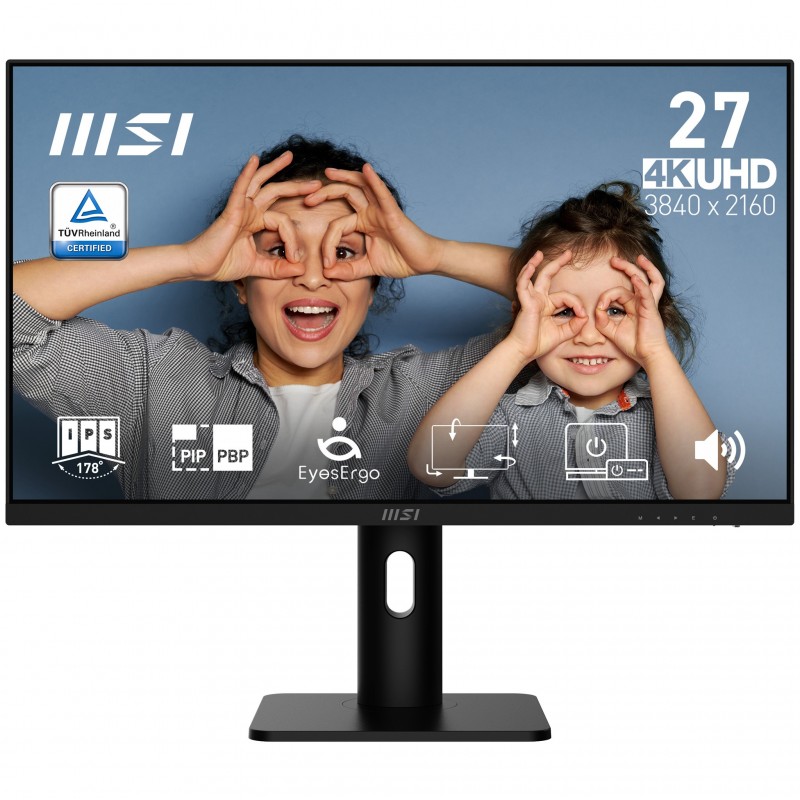 MSI PRO MP273UP E6 - 27" 4K Ultra HD - Negro - 60Hz 9S6-3PB49H-296