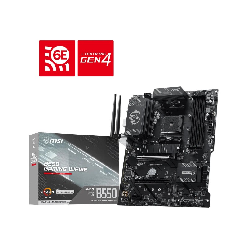 MSI B550 GAMING WIFI6E - Socket AM4 - AMD B550 911-7C56-095
