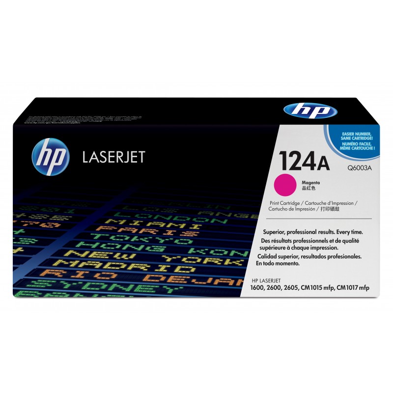 Cartucho de toner original LaserJet HP 124A magenta Q6003A