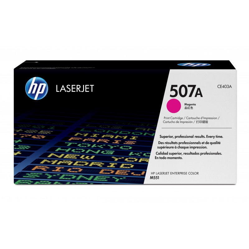 Cartucho de tóner original LaserJet 507A magenta CE403A