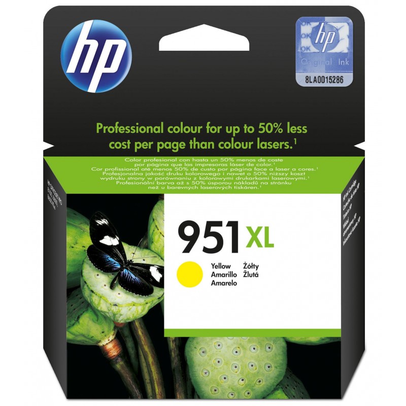 Cartucho de tinta original HP 951XL de alta capacidad amarillo CN048AE